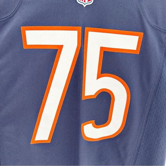 Kyle Long Chicago Bears Nike NFL On Field #75 Navy Blue Game Jersey Size Medium - Picture 6 of 14